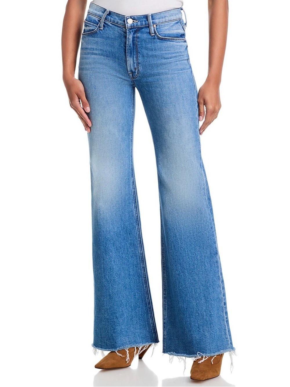 NWOT- MOTHER The Doozy Fray Jeans Heads or Tails High Rise Flare Size 25